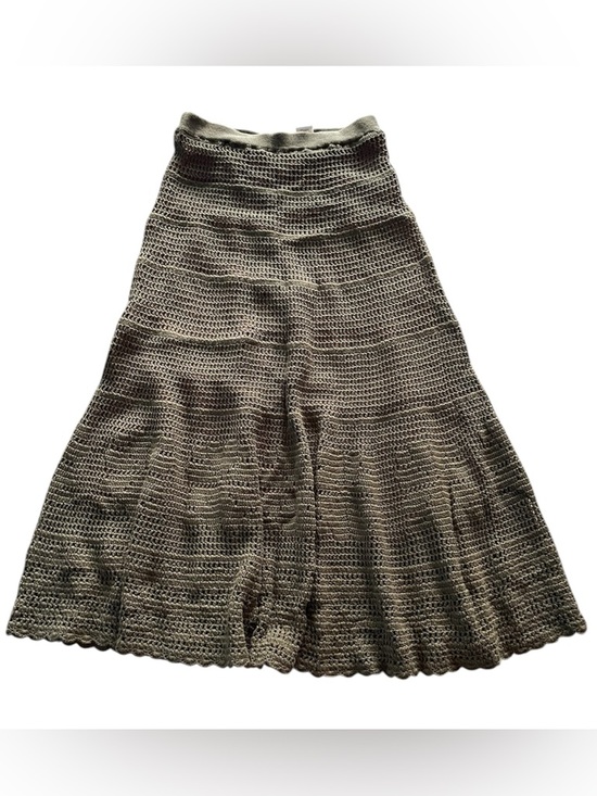 Sleeping On Snow Dresses & Skirts - Sleeping on Snow Knit Flared Midi Skirt - Olive